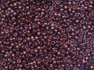 TOHO Bead Round Size 15/0 Gold Lustered Amethyst - 2.5 Inch Tube TOHO Bead Round Size 15/0 Gold Lustered Amethyst - 2.5 Inch Tube