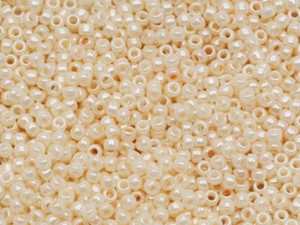 TOHO Bead Round Size 15/0 Opaque Lustered Light Beige - 2.5 Inch Tube TOHO Bead Round Size 15/0 Opaque Lustered Light Beige - 2.5 Inch Tube