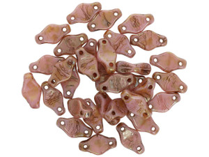 Czech Glass Cradle Bead 6 x 10mm with Vertical Hole Opaque Rose/Gold Topaz Luster 2.5-Inch Tube Czech Glass Cradle Bead 6 x 10mm with Vertical Hole Opaque Rose/Gold Topaz Luster 2.5-Inch Tube