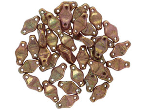 Czech Glass Cradle Bead 6 x 10mm with Vertical Hole Opaque Gold/Smoky Topaz Luster 2.5-Inch Tube Czech Glass Cradle Bead 6 x 10mm with Vertical Hole Opaque Gold/Smoky Topaz Luster 2.5-Inch Tube