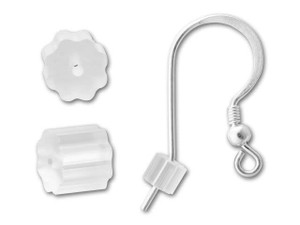 Clear Rubber Earwire Clutch Clear Rubber Earwire Clutch