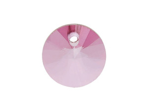 Clearance - Was $0.40 - PRESTIGE 6428 6mm Crystal Disk Pendant Dark Rose Clearance - Was $0.40 - PRESTIGE 6428 6mm Crystal Disk Pendant Dark Rose