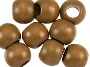 Coffee 20 x 16mm Round Large-Hole Euro Wood Beads Coffee 20 x 16mm Round Large-Hole Euro Wood Beads