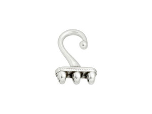 Cymbal Mesaria III Antique Silver-Plated Hook Bead Ending for SuperDuo (4 Pieces) Cymbal Mesaria III Antique Silver-Plated Hook Bead Ending for SuperDuo (4 Pieces)