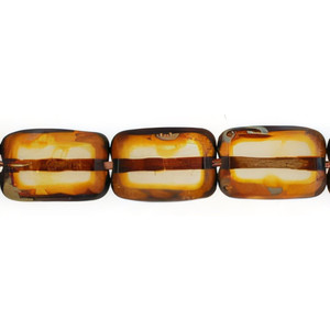 Limited Edition - Polished Rectangles 12 x 8mm : Black Diamond - Picasso (24pcs) Limited Edition - Polished Rectangles 12 x 8mm : Black Diamond - Picasso (24pcs)