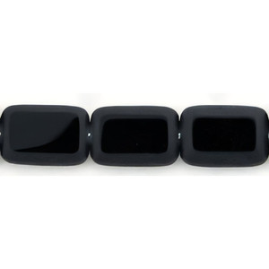 Limited Edition - Polished Rectangles 12 x 8mm : Matte - Jet (24pcs) Limited Edition - Polished Rectangles 12 x 8mm : Matte - Jet (24pcs)