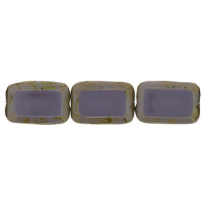 Limited Edition - Polished Rectangles 12 x 8mm : Opaque Amethyst - Picasso (24pcs) Limited Edition - Polished Rectangles 12 x 8mm : Opaque Amethyst - Picasso (24pcs)