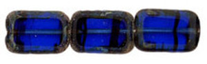 Limited Edition - Polished Rectangles 12 x 8mm : Sapphire Tortoise - Picasso (24pcs) Limited Edition - Polished Rectangles 12 x 8mm : Sapphire Tortoise - Picasso (24pcs)