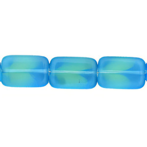 Limited Edition - Polished Rectangles 12 x 8mm : Blue/Lt Green (24pcs) Limited Edition - Polished Rectangles 12 x 8mm : Blue/Lt Green (24pcs)