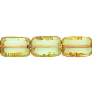 Limited Edition - Polished Rectangles 12 x 8mm : Peridot - Picasso (24pcs) Limited Edition - Polished Rectangles 12 x 8mm : Peridot - Picasso (24pcs)