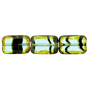 Limited Edition - Polished Rectangles 12 x 8mm : Teal Tortoise - Picasso (24pcs) Limited Edition - Polished Rectangles 12 x 8mm : Teal Tortoise - Picasso (24pcs)