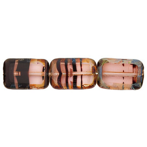 Limited Edition - Polished Rectangles 12 x 8mm : Rosaline Tortoise - Picasso (24pcs) Limited Edition - Polished Rectangles 12 x 8mm : Rosaline Tortoise - Picasso (24pcs)