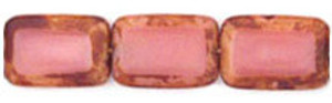 Limited Edition - Polished Rectangles 12 x 8mm : Coral Pink - Picasso (24pcs) Limited Edition - Polished Rectangles 12 x 8mm : Coral Pink - Picasso (24pcs)