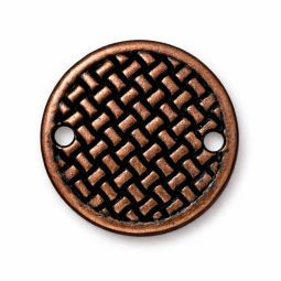 TierraCast Link Woven Disc Antiqued Copper, 19mm