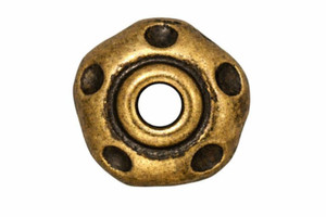 TierraCast Divot Bead Brass Oxide, 6.5x10mm TierraCast Divot Bead Brass Oxide, 6.5x10mm