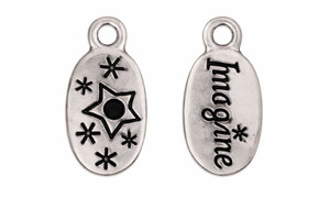 TierraCast Imagine Glue-In Charm Antiqued Silver