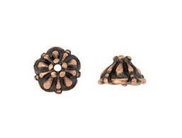 TierraCast Tiffany 8mm Bead Cap Copper Antiqued