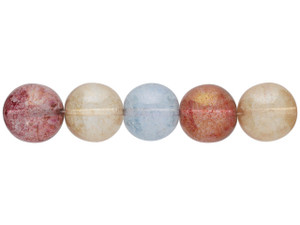 Strung Pressed Bead Mixes : Round 19mm (5pc Strand) - Luster Mix Strung Pressed Bead Mixes : Round 19mm (5pc Strand) - Luster Mix