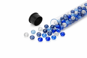 PRESTIGE 5000 4mm Round Denim Blue Jeans Crystal Designer Bead Blend