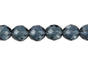 Czech Glass 10mm Montana Blue Fire-Polish Bead Strand by Starman Czech Glass 10mm Montana Blue Fire-Polish Bead Strand by Starman