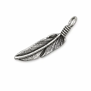 Starman Sterling Silver Left Looped Feather 20.5x5mm