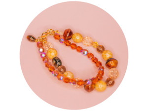 The Bead Llama: Brown Double Strand Bracelet The Bead Llama: Brown Double Strand Bracelet