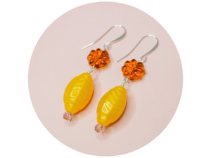 The Bead Llama: Lemon Earrings The Bead Llama: Lemon Earrings