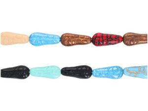 Artbeads Designer Czech Glass Bead Strand - Multi Colored Vintage Czech Shape 20X 8.9mm (15pc) Artbeads Designer Czech Glass Bead Strand - Multi Colored Vintage Czech Shape 20X 8.9mm (15pc)