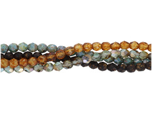 Designer Bead Bundle, 6mm Fire-Polish - Driftwood on the Surf (4-Strand Value Pack) Designer Bead Bundle, 6mm Fire-Polish - Driftwood on the Surf (4-Strand Value Pack)