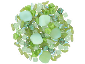 Limited Edition Designer Curated Czech Glass Bead Bags - Assorted Shapes & Colors - Lime Time Bead Mix (1 Pack) Limited Edition Designer Curated Czech Glass Bead Bags - Assorted Shapes & Colors - Lime Time Bead Mix (1 Pack)
