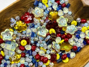 Limited Edition Czech Glass Enchanted Garden Bead Soup - 100 grams