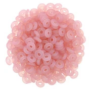 Ring Bead 4 x 1mm Tube 2.5" : Matte - Milky Pink