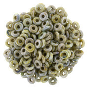 Ring Bead 4 x 1mm Tube 2.5" : Luster - Opaque Green