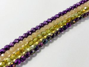 Mardi Gras Masquerade – Czech Glass Bead 4-Strand Set