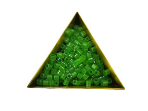 TOHO Bead Cube 4mm Ceylon Jade - 5.5 Inch Tube