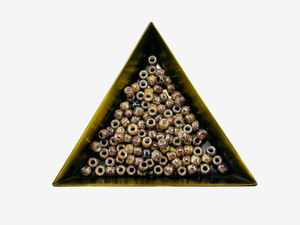 TOHO Bead Round Size 6/0 Marbled Opaque Pink/Amethyst - 2.5 Inch Tube