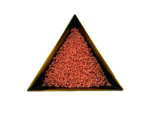 TOHO Bead Round Size 15/0 Frosted Salmon-Lined Crystal Rainbow - 2.5 Inch Tube