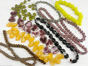 Vintage Czech Glass Bead Strand Assortment Packs Fall Harvest