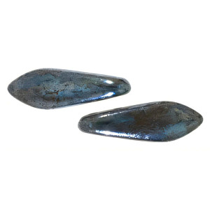 CzechMates Two Hole Daggers 16 x 5mm : Luster - Chocolate Brown - Picasso (50pcs) CzechMates Two Hole Daggers 16 x 5mm : Luster - Chocolate Brown - Picasso (50pcs)