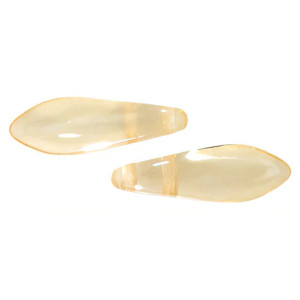 CzechMates Two Hole Daggers 16 x 5mm : Luster - Transparent Champagne (50pcs) CzechMates Two Hole Daggers 16 x 5mm : Luster - Transparent Champagne (50pcs)