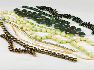 Vintage Czech Glass Bead Strand Assortment Packs Earthy Opulence Mix