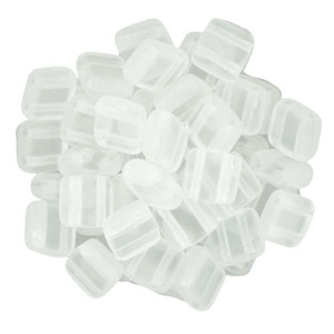 CzechMates Tile Bead 6mm : Matte - Crystal (50pcs) CzechMates Tile Bead 6mm : Matte - Crystal (50pcs)