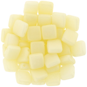 CzechMates Tile Bead 6mm : Opaque Sueded Gold Lame (50pcs) CzechMates Tile Bead 6mm : Opaque Sueded Gold Lame (50pcs)