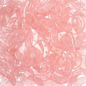 CzechMates Crescent 10 x 3mm Tube 2.5" : Milky Pink CzechMates Crescent 10 x 3mm Tube 2.5" : Milky Pink