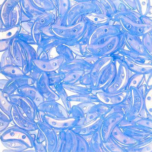 CzechMates Crescent 10 x 3mm Tube 2.5" : Luster Iris - Milky Sapphire CzechMates Crescent 10 x 3mm Tube 2.5" : Luster Iris - Milky Sapphire