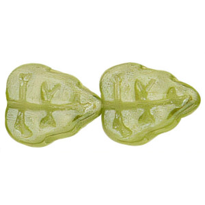 Leaves 10 x 8mm Vertical Hole : Luster - Olivine (25pcs) Leaves 10 x 8mm Vertical Hole : Luster - Olivine (25pcs)