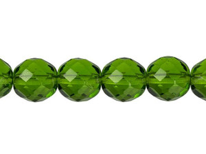 Czech Glass 12mm Olivine Fire-Polish Bead Strand by Starman Czech Glass 12mm Olivine Fire-Polish Bead Strand by Starman