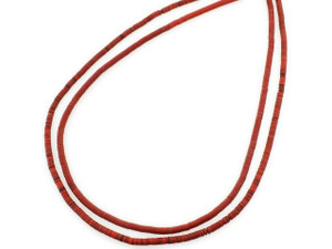 Trade Beads, Vinyl, Heishi, 6mm - Red (strand) Trade Beads, Vinyl, Heishi, 6mm - Red (strand)