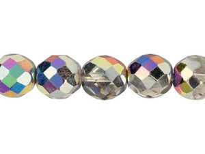 Czech Glass 12mm Prismatic Marea Multi Fire-Polish Bead Strand by Starman Czech Glass 12mm Prismatic Marea Multi Fire-Polish Bead Strand by Starman