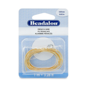 French Wire 0.80mm Gold Color Copper Base French Wire 0.80mm Gold Color Copper Base